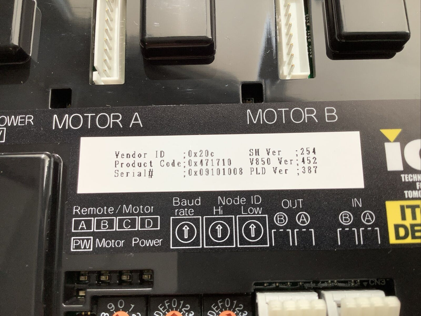 ITOH DENKI IB-N03 CANOPEN REMOTE MOTOR MODULE V850 24VDC U3S