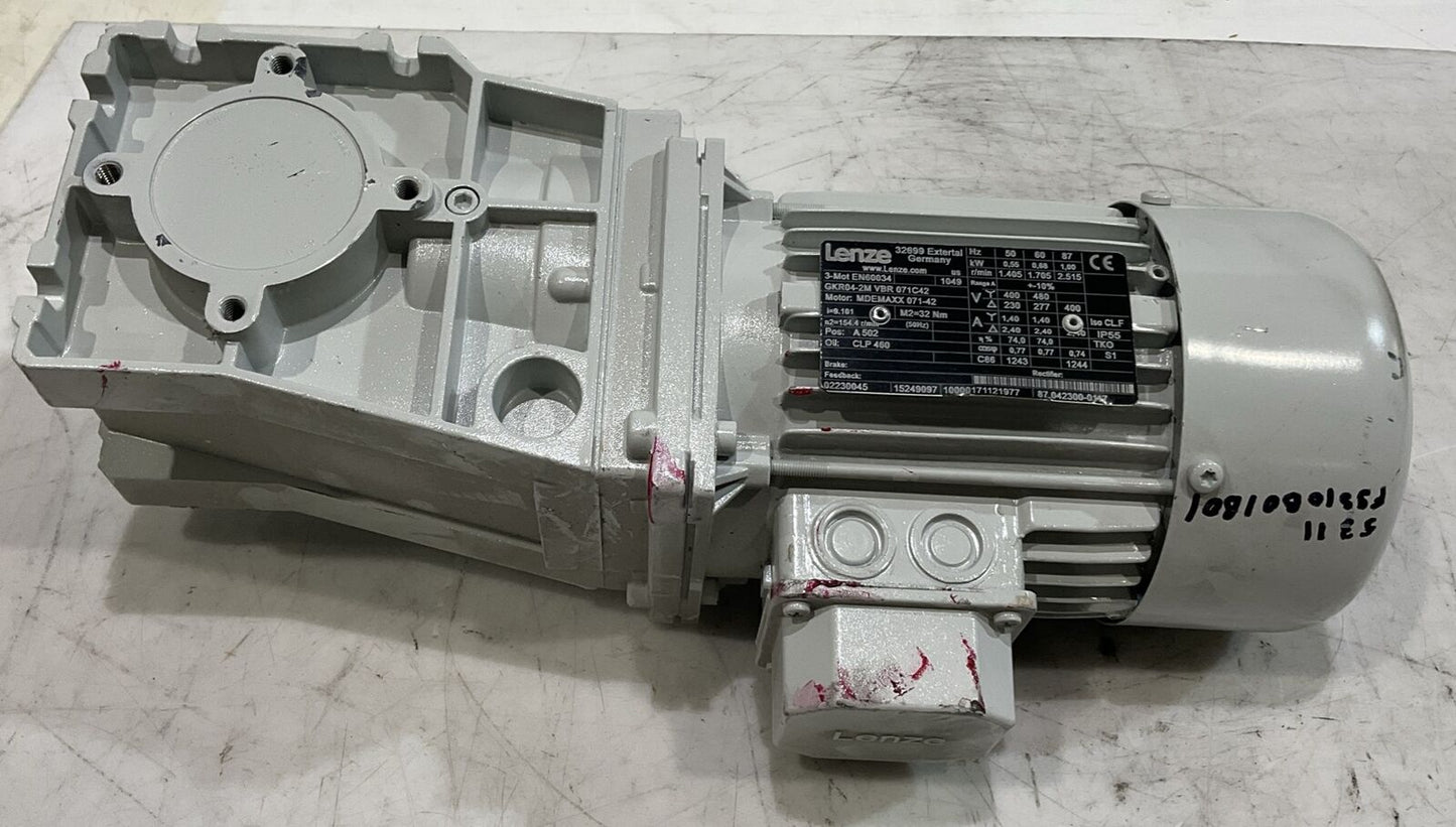 LENZE GKR04-2M VBR 071C42 MDEMAXX 071-42 3 MOT EN60034 GEARBOX MOTOR U3S