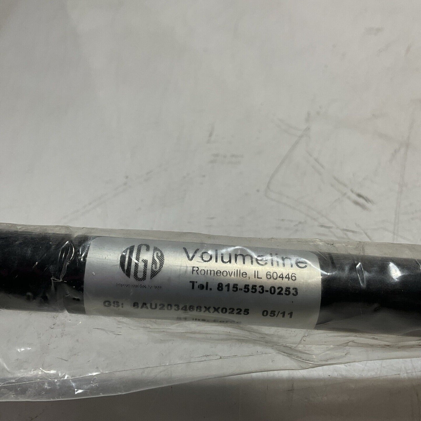 IGS  VOLUMELINE 8AU203468XX0311 5/11  HIGH PRESSURE  GAS SPRING 70LBS FORCE  U3S