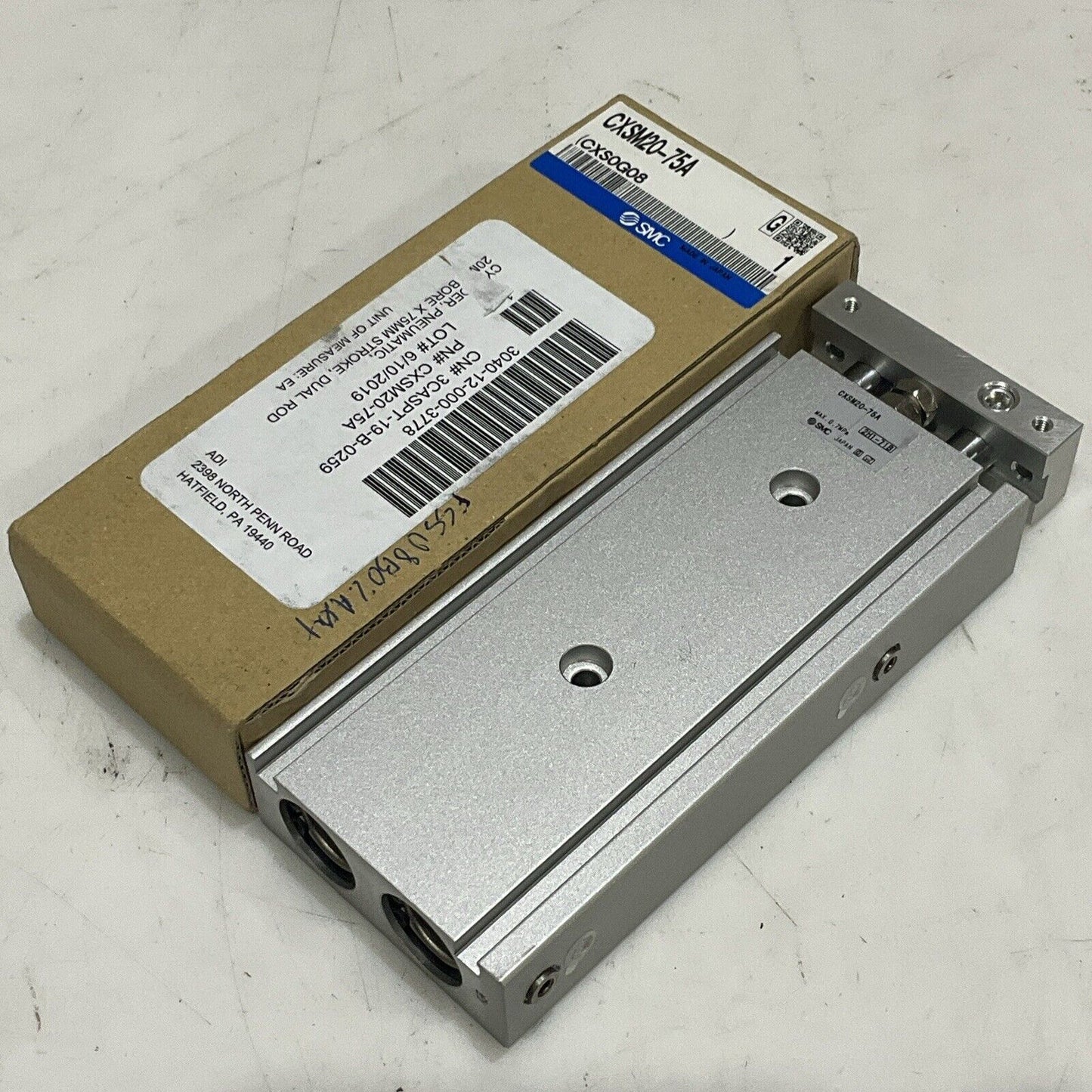 SMC CXSM20-75A CXS0G08 PNEUMATIC CYLINDER 20MM BORE X 75 STROKE DUAL ROD U3S