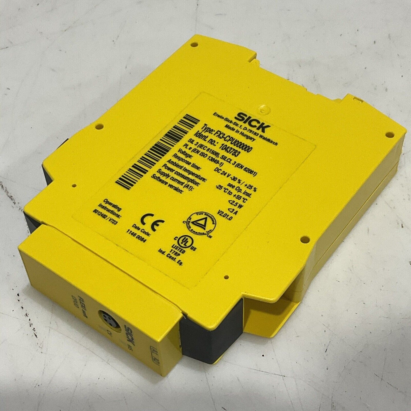 SICK FX3-CPU000000 1043783 FLEXI SOFT SAFETY RELAY MAIN MODULE 24V 3A 2.5 W U3S