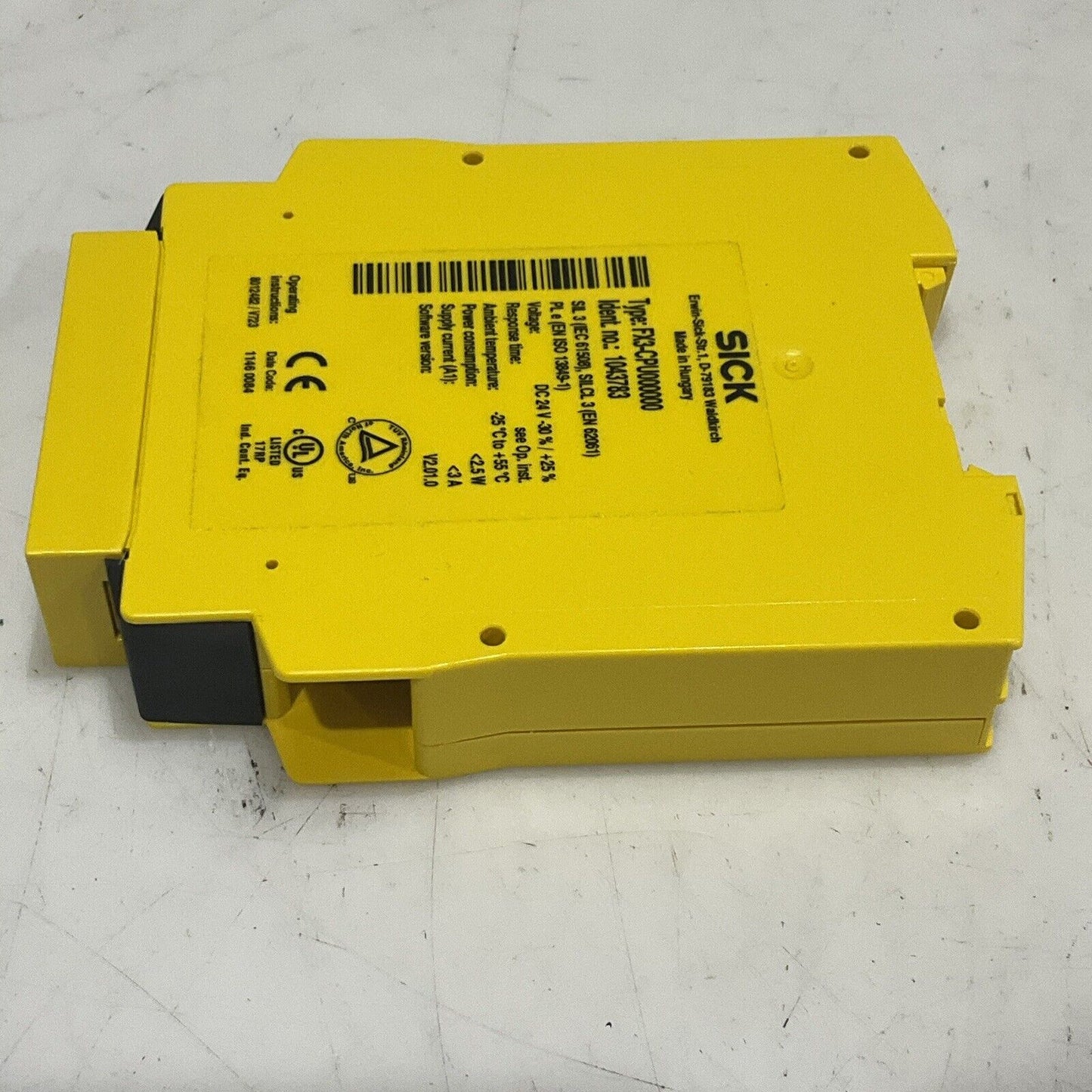 SICK FX3-CPU000000 1043783 FLEXI SOFT SAFETY RELAY MAIN MODULE 24V 3A 2.5 W U3S