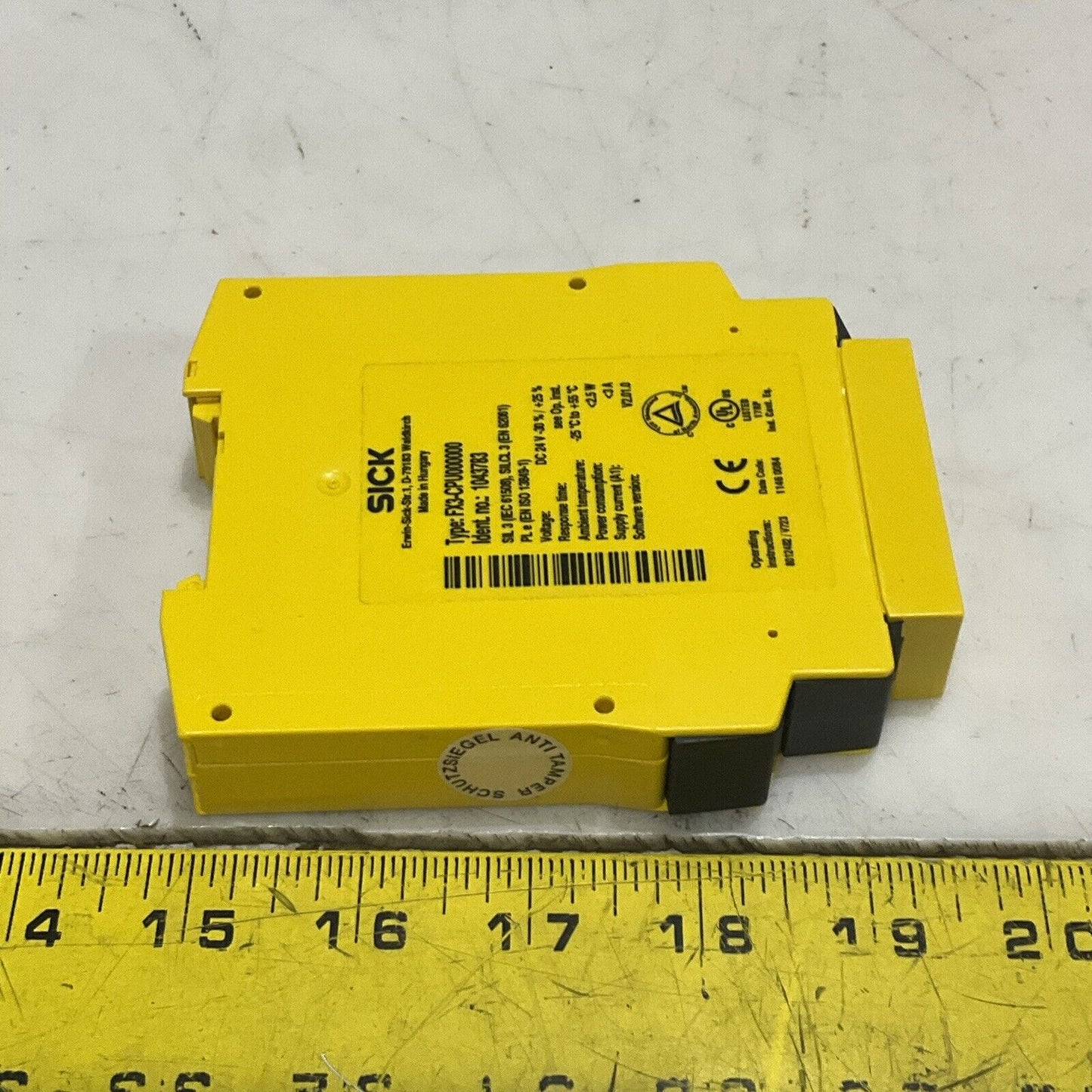 SICK FX3-CPU000000 1043783 FLEXI SOFT SAFETY RELAY MAIN MODULE 24V 3A 2.5 W U3S