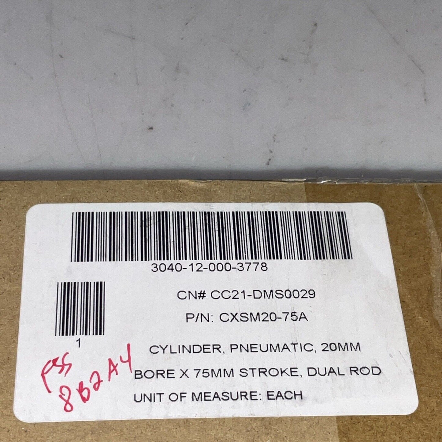 SMC CXSM20-75A CXS0G08 PNEUMATIC CYLINDER 20MM BORE X 75 STROKE DUAL ROD U3S