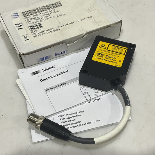 BAUMER OADM 20I44/406009A PHOTOELECTRIC DISTANCE SENSOR LONG 28V RANGE 675NM U3S