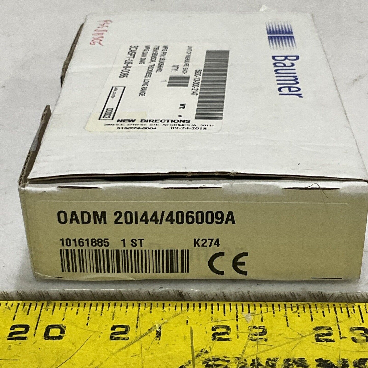 BAUMER OADM 20I44/406009A PHOTOELECTRIC DISTANCE SENSOR LONG 28V RANGE 675NM U3S