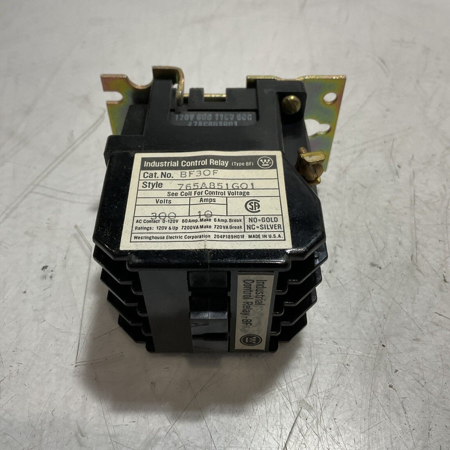 WESTINGHOUSE  BF30F  INDUSTRIAL  CONTROL  RELAY  U3S