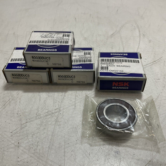 NSK  6003DDUC3  DEEP GROOVE  BEARINGS  LOT OF 4  U3S