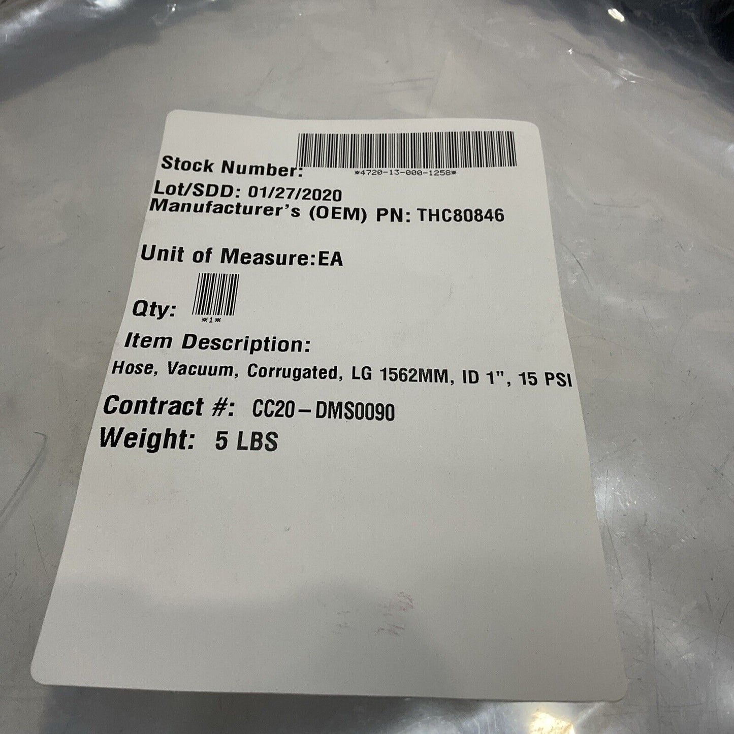 LG  THC80846 HOSE VACUUM CORRUGATED 1" LG15MM  U3S