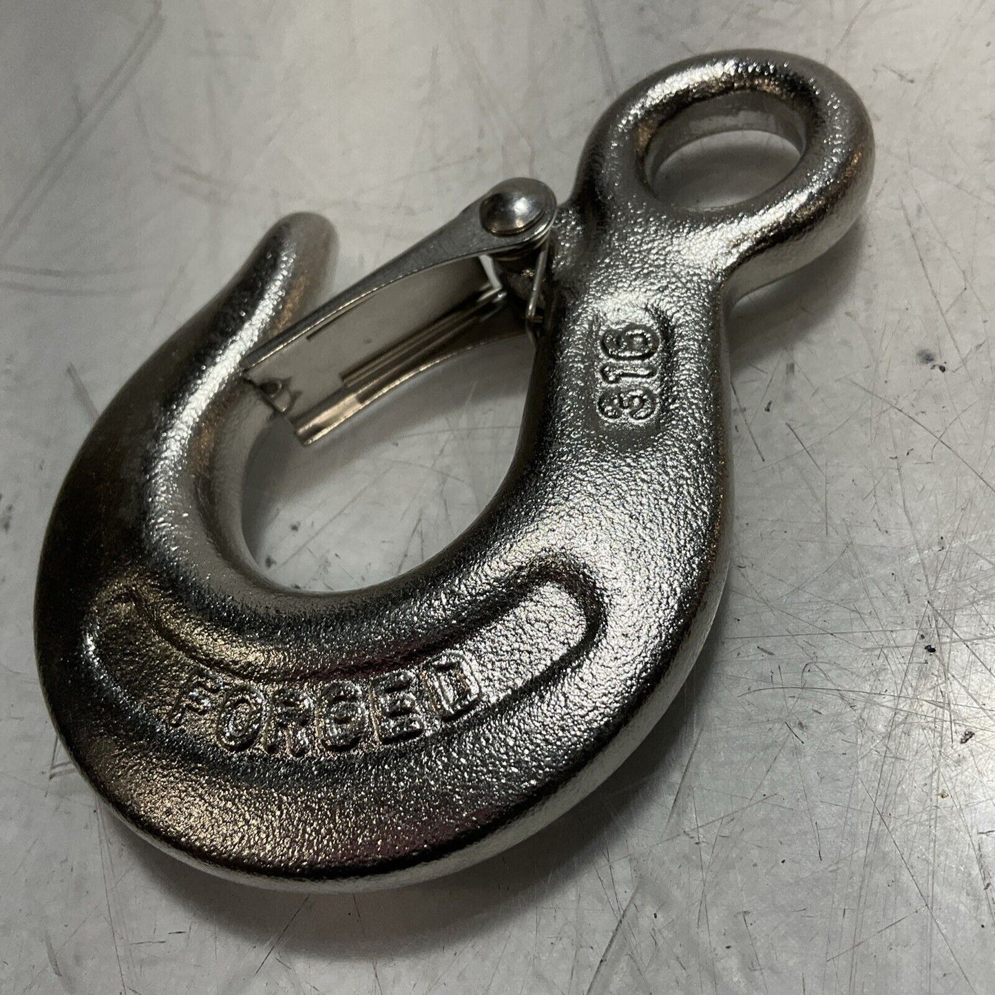 FORGED  316 EYE SLIP  HOOK   SIZE 5/16  LOT OF 3 U3S