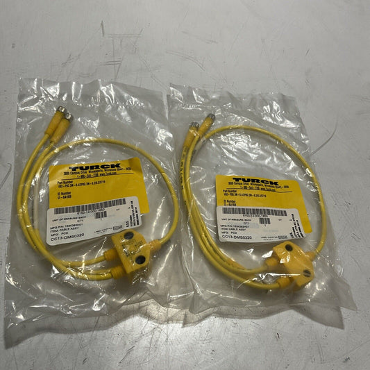 TURCK  VB2-PSG3M-0.4/2PK3M-0.2/0.2/S719  CABLE ASSEMBLY  LOT OF 2  U3S
