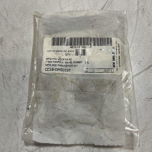 SMC  VQ1301N-51  RUBBER SEAL MANFOL VALVE  U3S