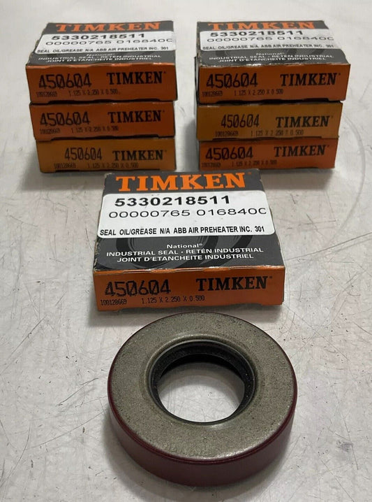 TIMKEN  450604  INDUSTRIAL OIL SEAL  LOT OF 7  U3S