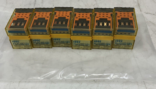 IDEC R44S-CD-D24 PLUG-IN RELAY LOT OF 6 U3S