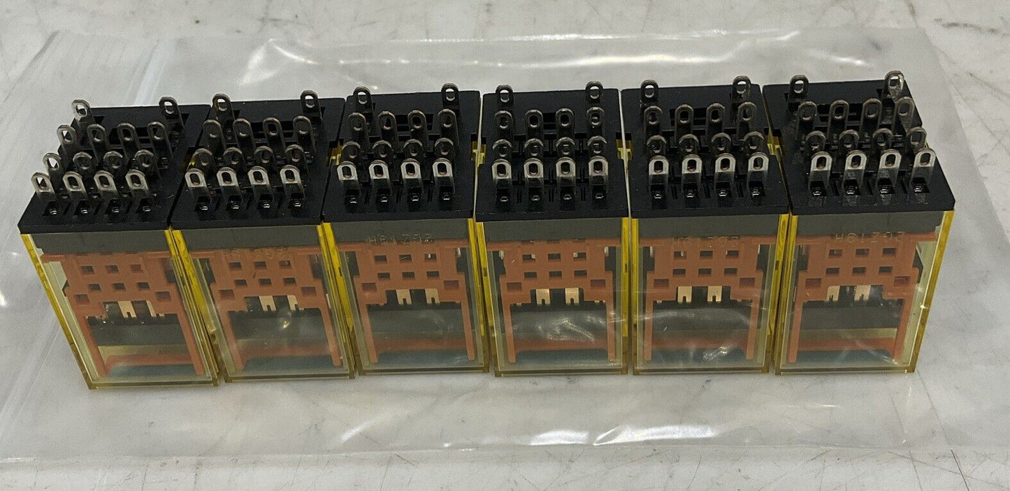 IDEC R44S-CD-D24 PLUG-IN RELAY LOT OF 6 U3S