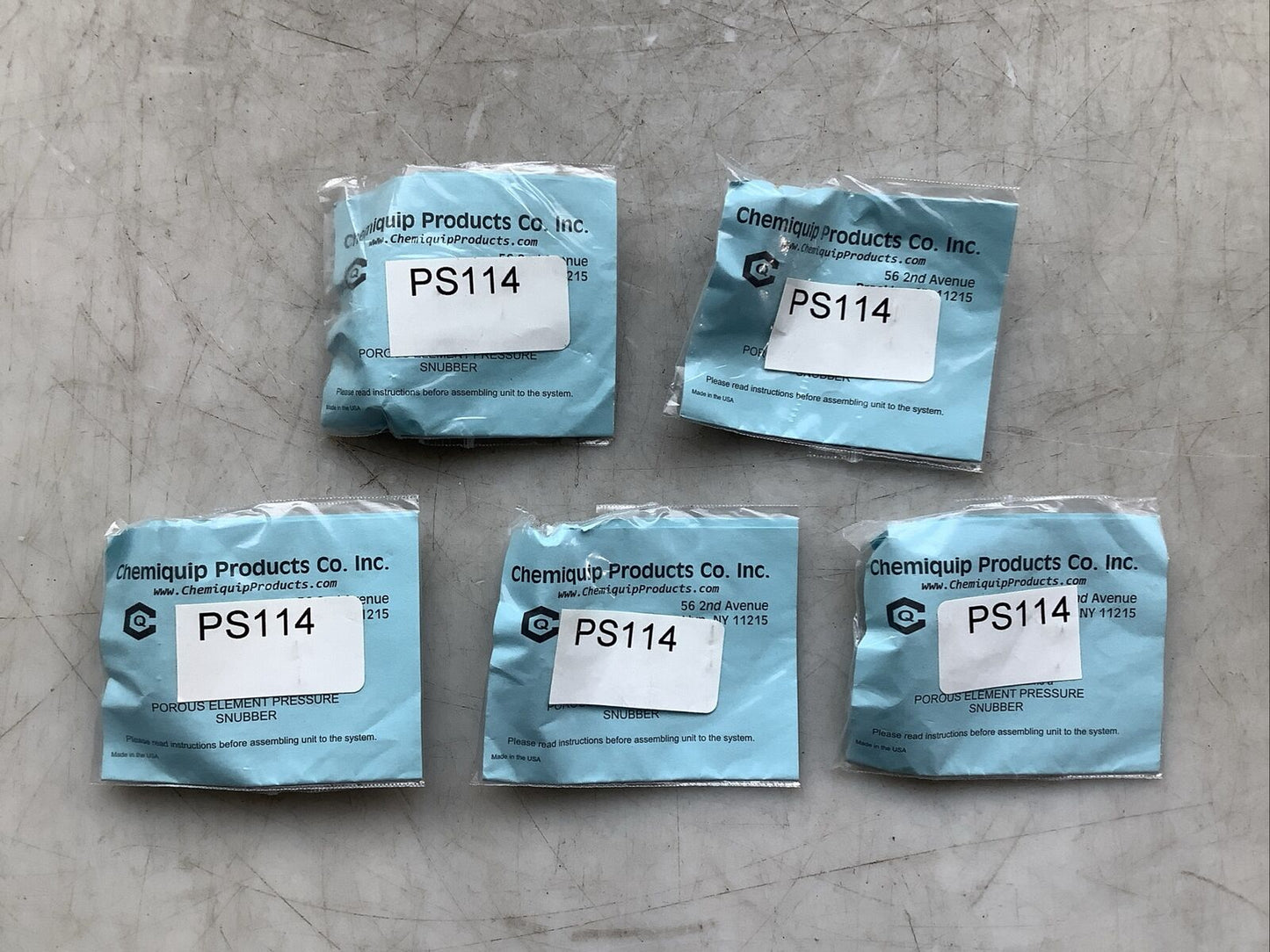 CHEMIQUIP 12B BRASS SNUBBER 1/8IN NPT POROSITY G KPP - LOT OF 5