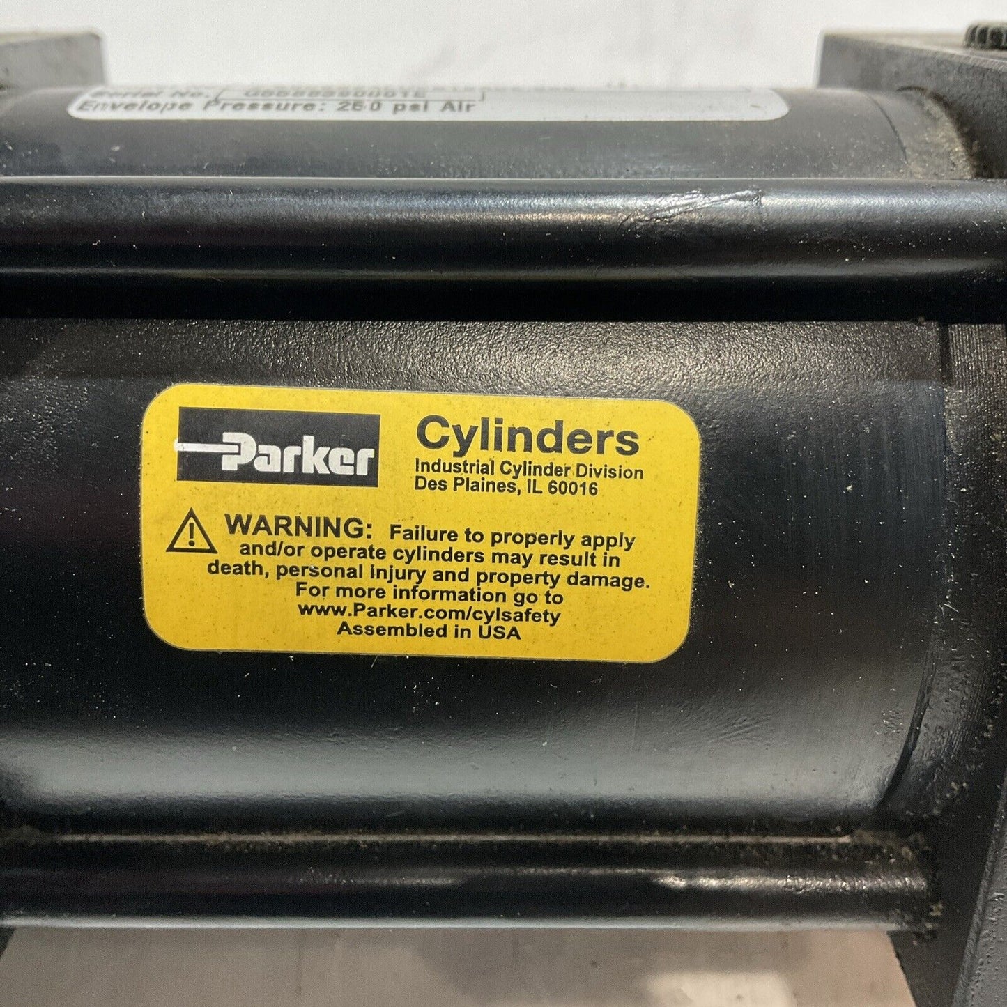 PARKER  1H000117025 2.50CSB2ALUVS INDUSTRIAL CYLINDER  DIVISION  250PSI AIR  D3M