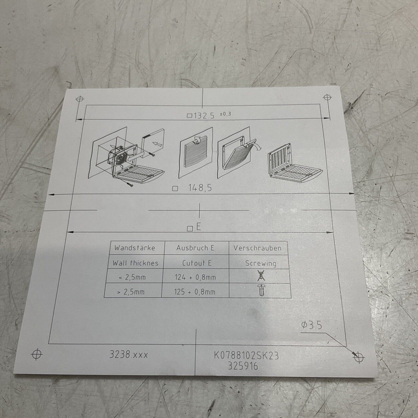 RITAL  SK3238-200  AIR OUTLET  FILTER  148MMX5MM LITER GRAY ABS  LOT OF 13  U3S