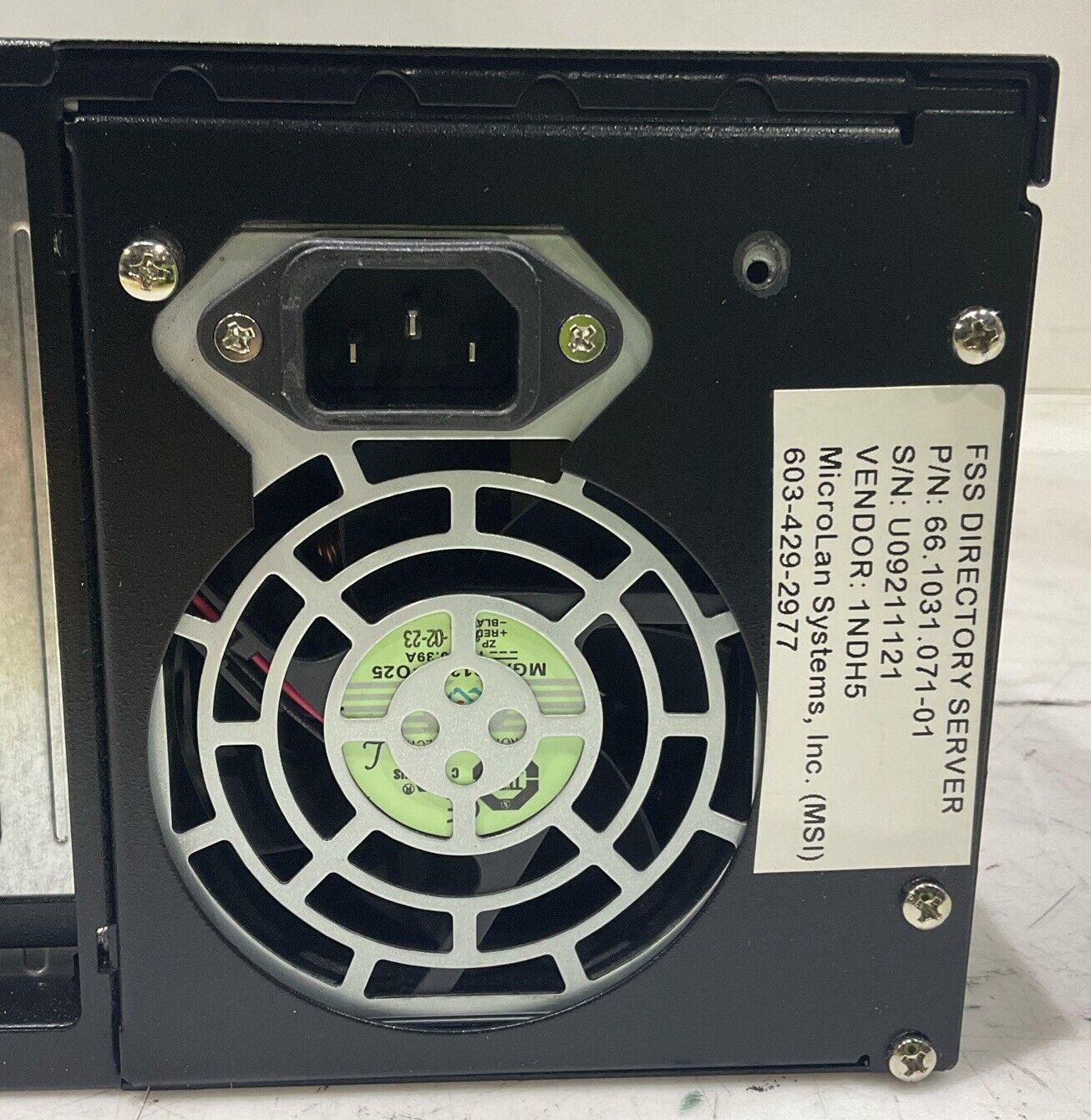 MSI MICROLAN 66.1031.071-01 INTEL RACKMOUNT XEON SERVER U3S