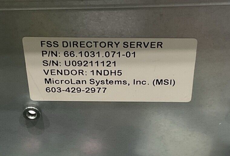 MSI MICROLAN 66.1031.071-01 INTEL RACKMOUNT XEON SERVER U3S