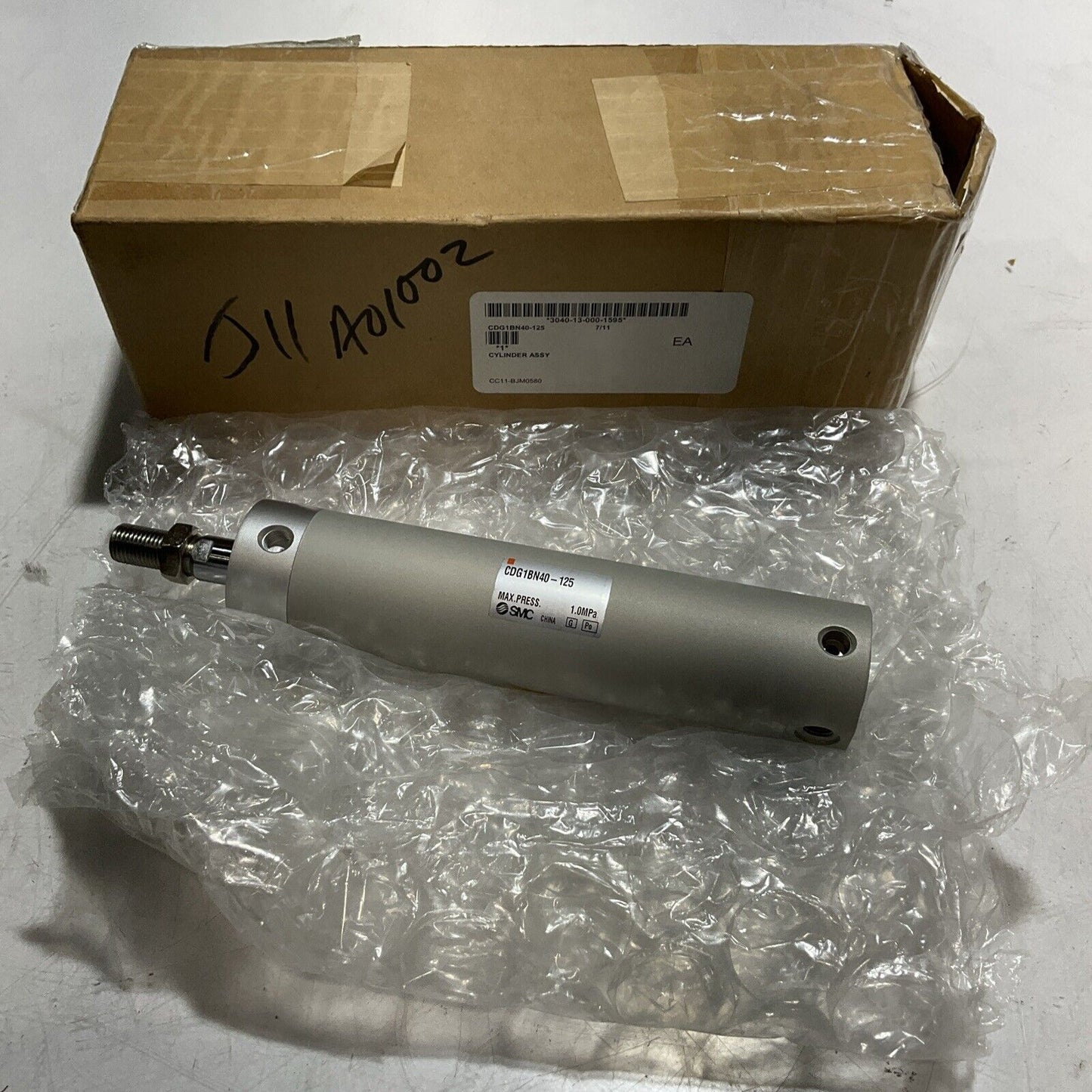 SMC  CDG1BN40-125  CYLINDER ASSEMBLY  MAX  PRESS  U3S