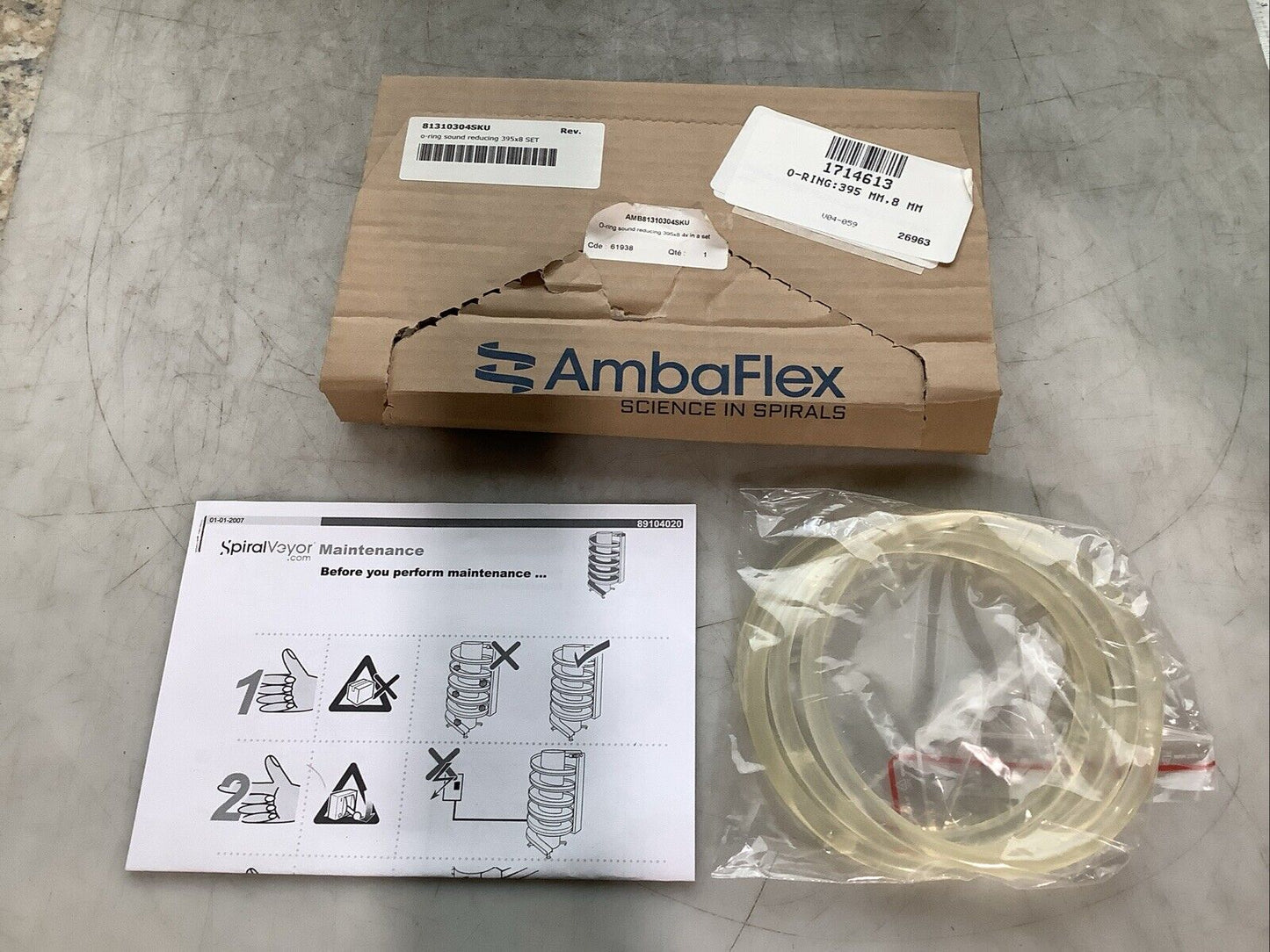 AMBAFLEX 81310304SKU O-RING SET 395X8 C2H