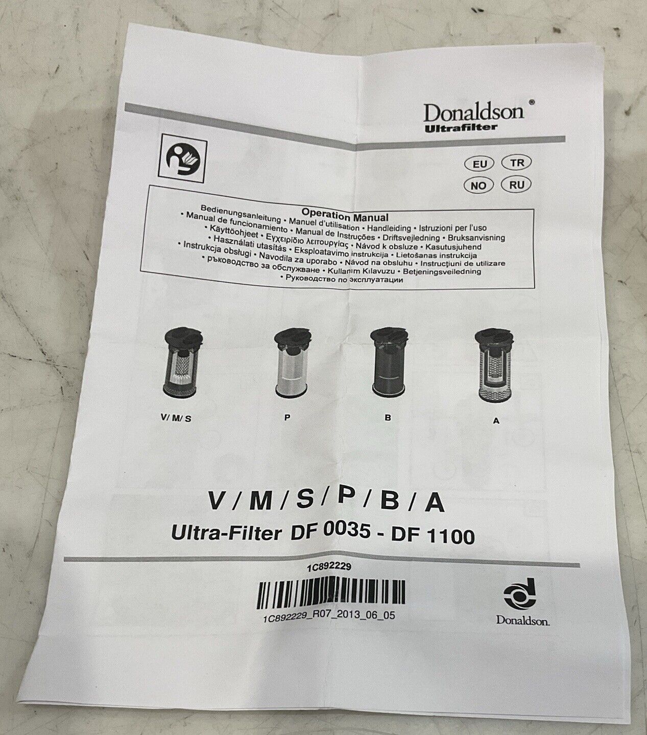 DONALDSON A0035 COMPRESSED AIR FILTER 1C486006 C2H