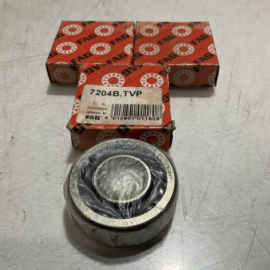 FAG  7204B.TVP  ANGULAR  CONTACT  BEARINGS LOT OF 3  U3S