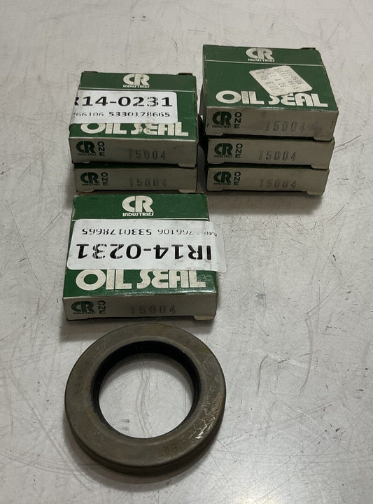 CR INDUSTRIES  15004  RADIAL SHAFT  OIL SEAL   LOT OF 6  U3S