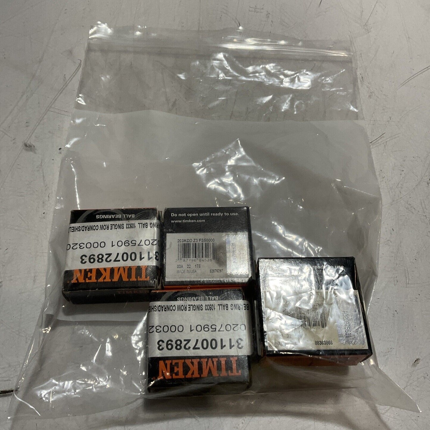 TIMKEN 203KDD  DEEP GROOVE  BALL. BEARINGS LOT OF  5 U3S