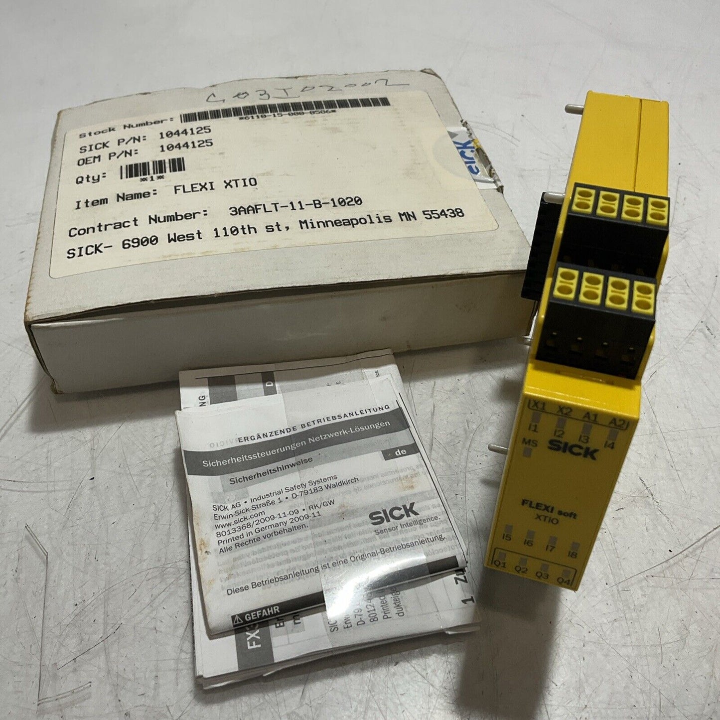 SICK  FX3-XTIO84002  FLEXI  XTIO SOFT  CONTROLLER MODULE  U3S