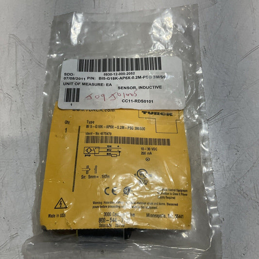 TURCK  BI5-G18K-AP6X-02M-PSG3M/S90 SENSOR  INDUCTIVE  U3S