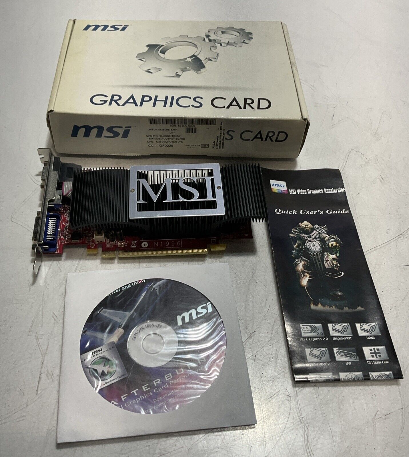 MSI  N8400GS-TD256 VIDEO OUTPUT  BOARD  U3S