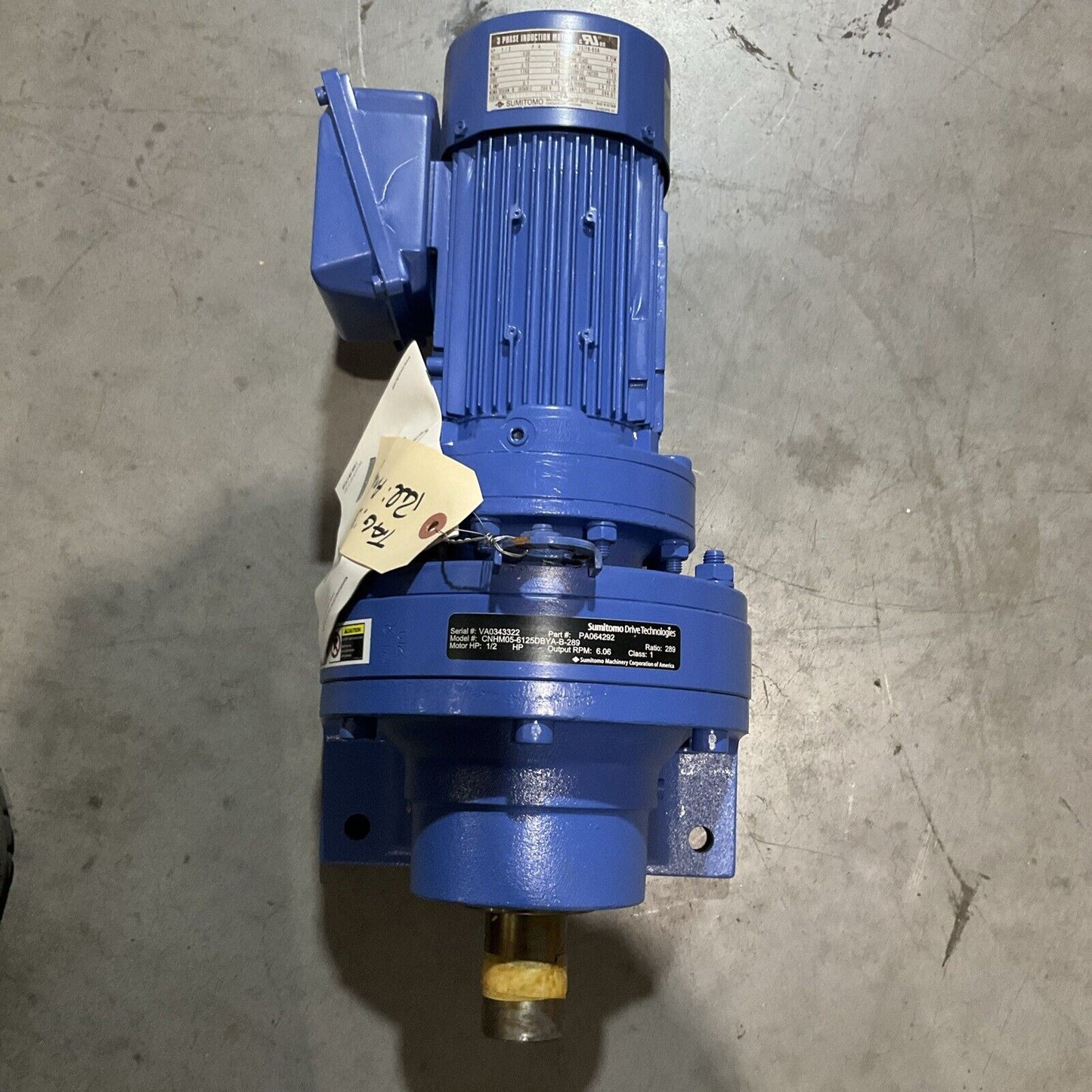 SUMITOMO TC-FX/FB-05A CNHM05-6125DBYA-B-289 GEARMOTOR U3S SUMITOMO TC-FX/FB-05A CNHM05-6125DBYA-B-289 GEARMOTOR U3S