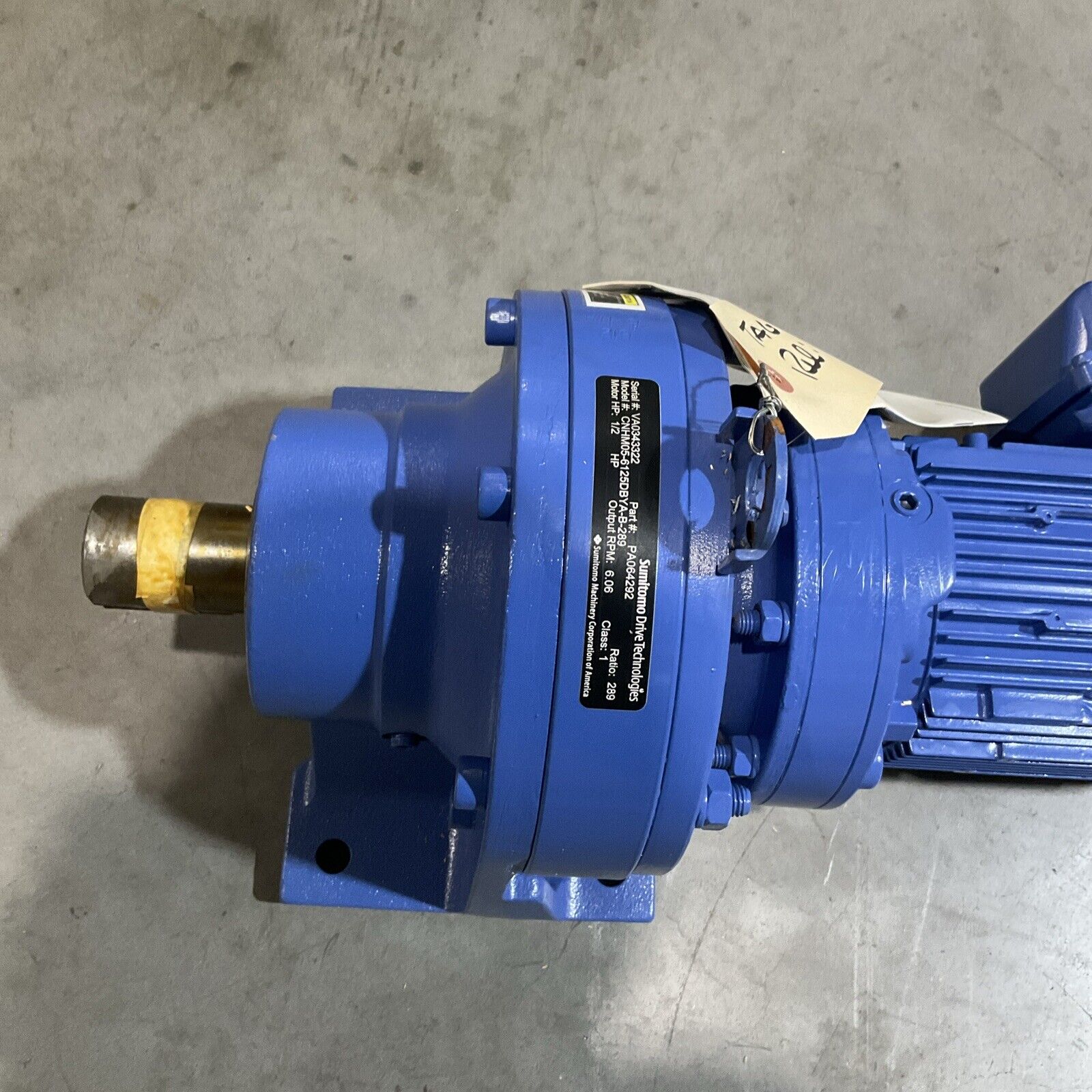 SUMITOMO TC-FX/FB-05A CNHM05-6125DBYA-B-289 GEARMOTOR U3S SUMITOMO TC-FX/FB-05A CNHM05-6125DBYA-B-289 GEARMOTOR U3S
