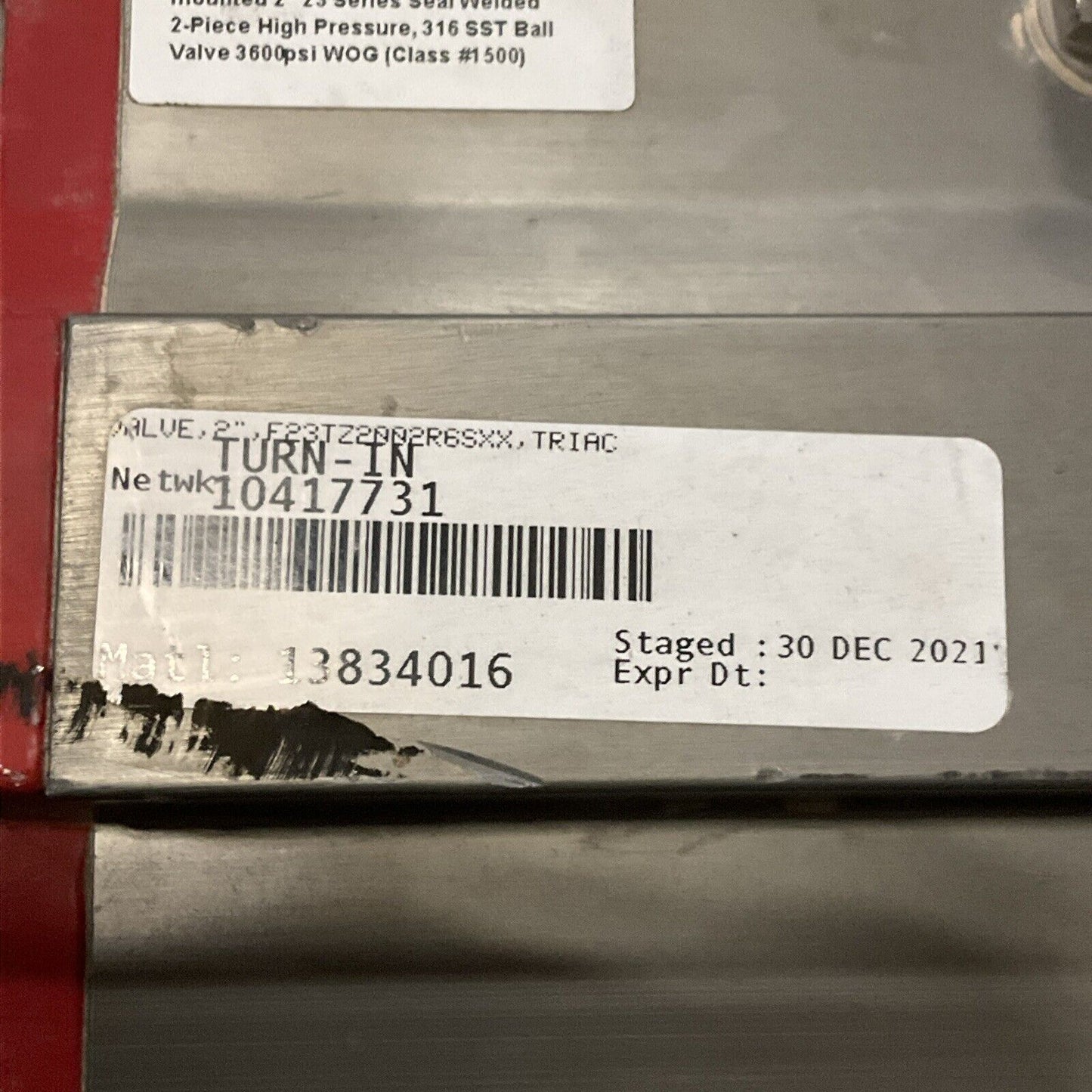 TRIAC SPRING RETURN ACTUATORS W/ 2" VALVE MODEL  F23TZ2002R6SXX 476