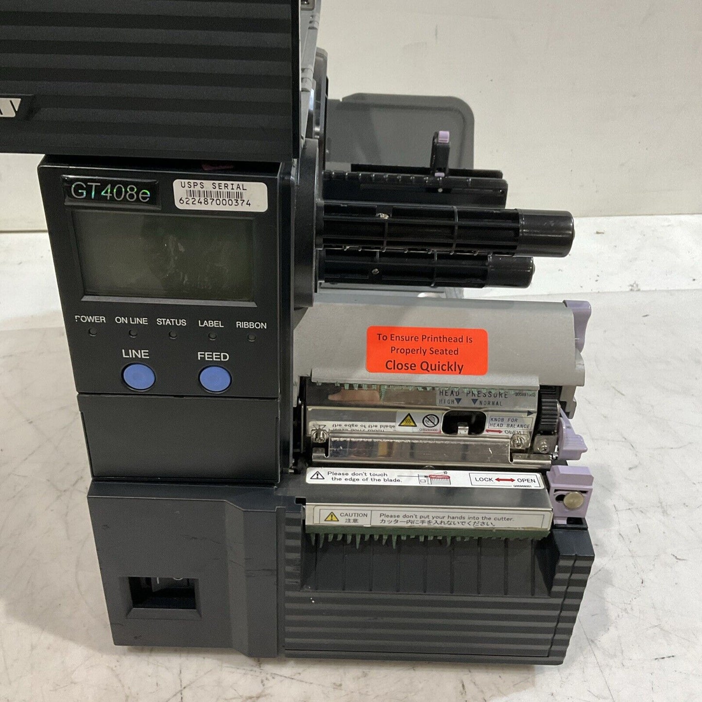 SATO GT408E INDUSTRIAL THERMAL BARCODE PRINTER U3S
