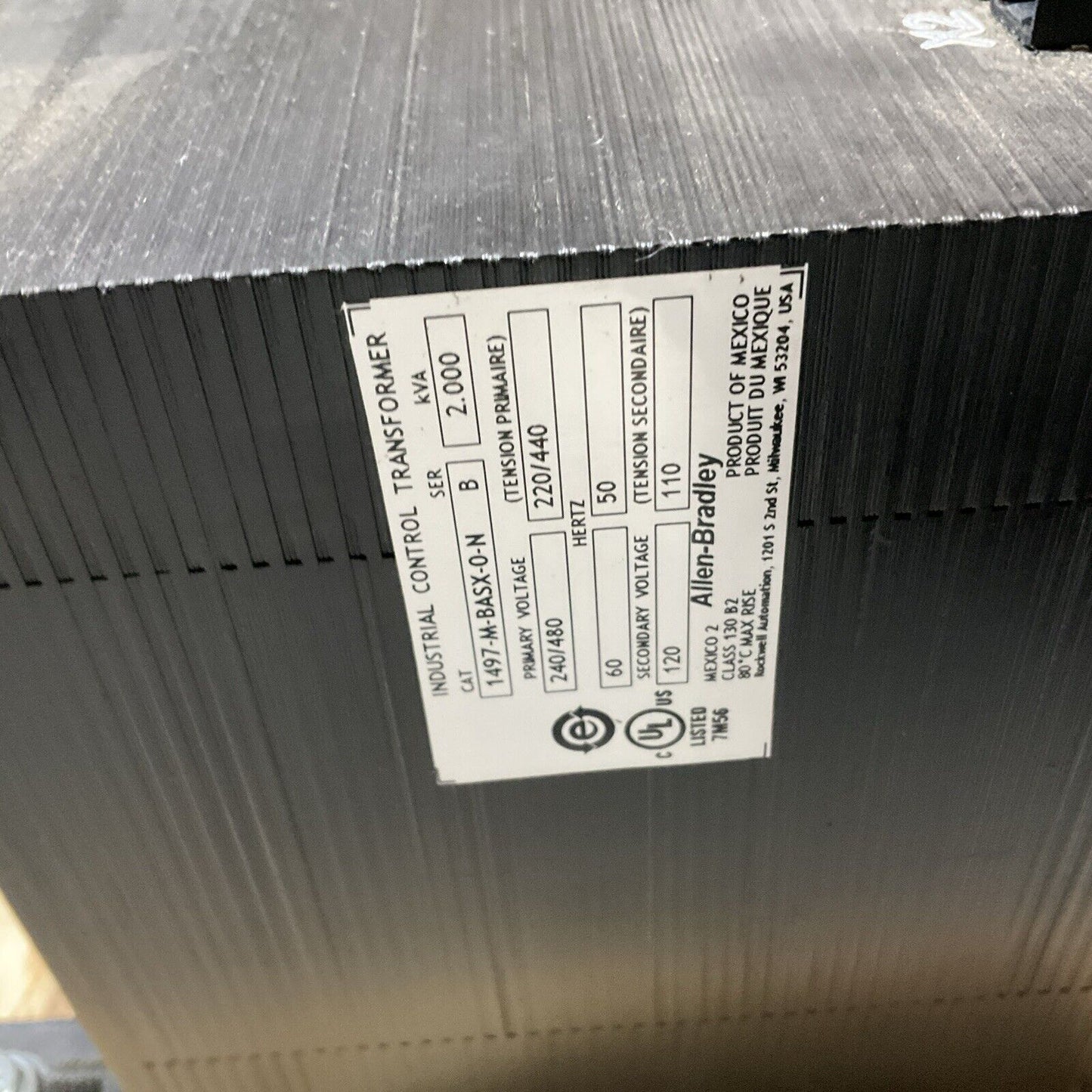 ALLEN BRADLEY A-B 1497-M-BASX-0-N CONTROL CIRCUIT TRANSFORMER U3S