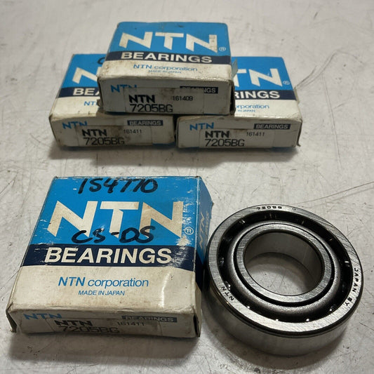 NTN 7205BG  SINGLE ROW CONTACT BALL BEARING  LOT  4  RM6