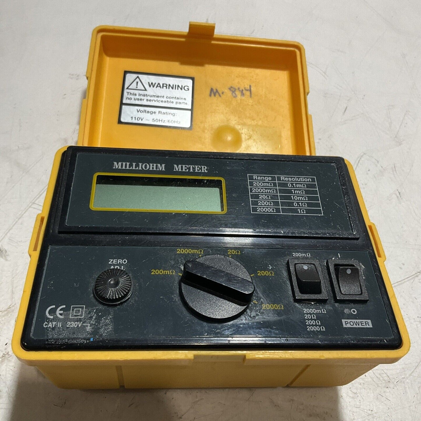 MILLIOHM METER  380460  EXTECH PRECISION  METER 110V