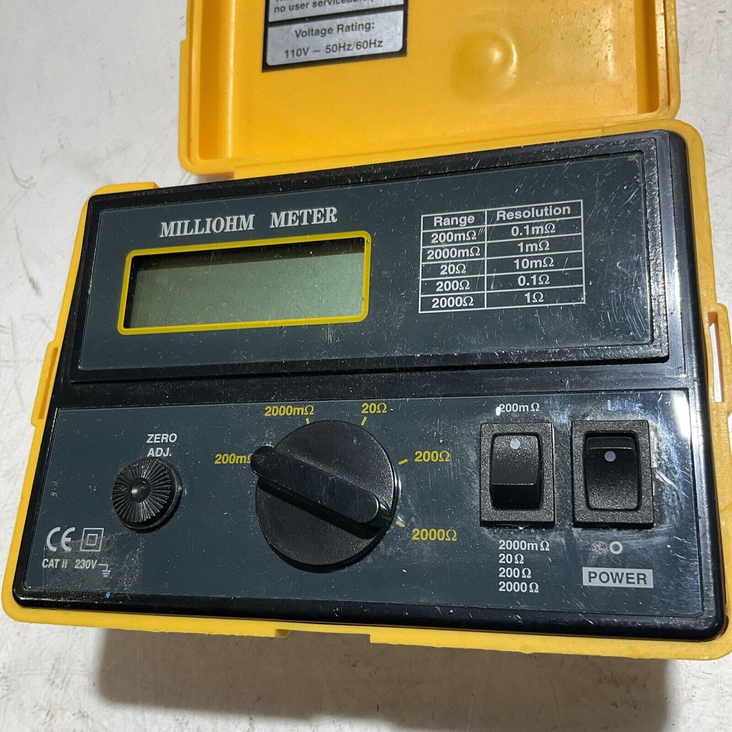 MILLIOHM METER  380460  EXTECH PRECISION  METER 110V