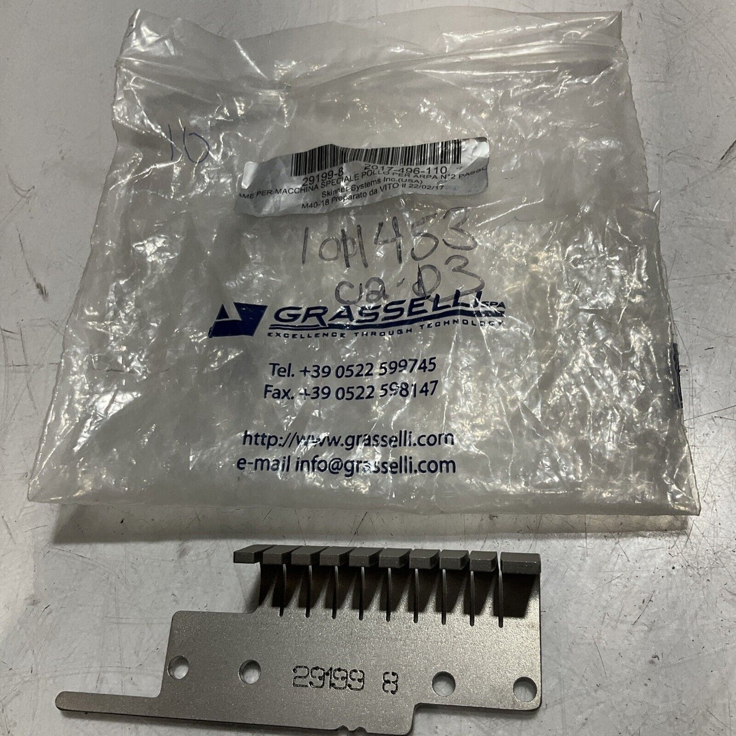 GRASSELLI   29199-8 BLADE  HANGER INTERIOR  LOT OF  9 RM6