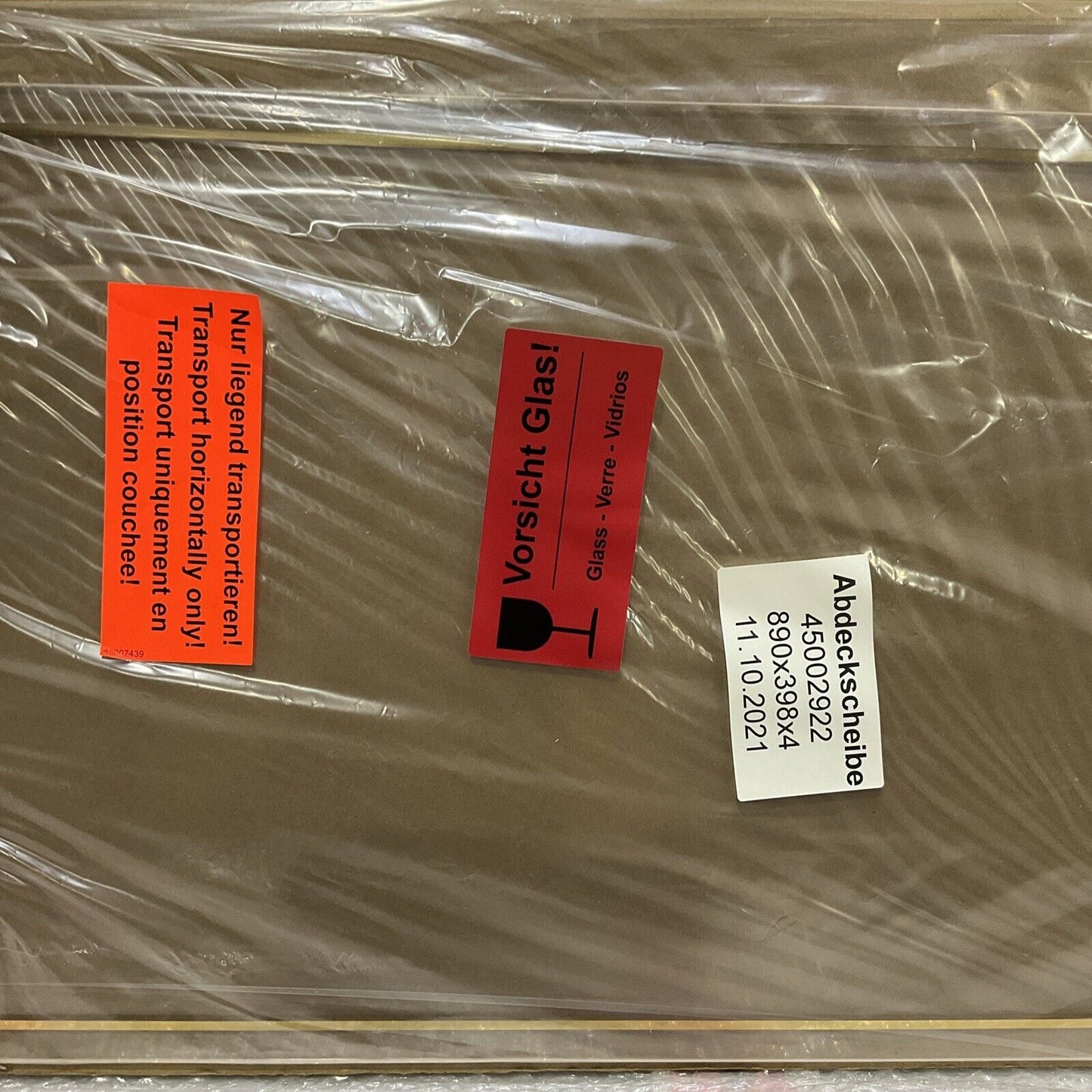 HERAEUS C684905 UV LENS GLASS QUARTZ FILTER 890 X 398 x 4 C2H