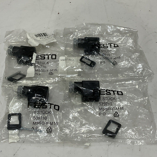 FESTO 539710 PLG SOCKET SCREW CONNECTER LOT OF 4 C2H