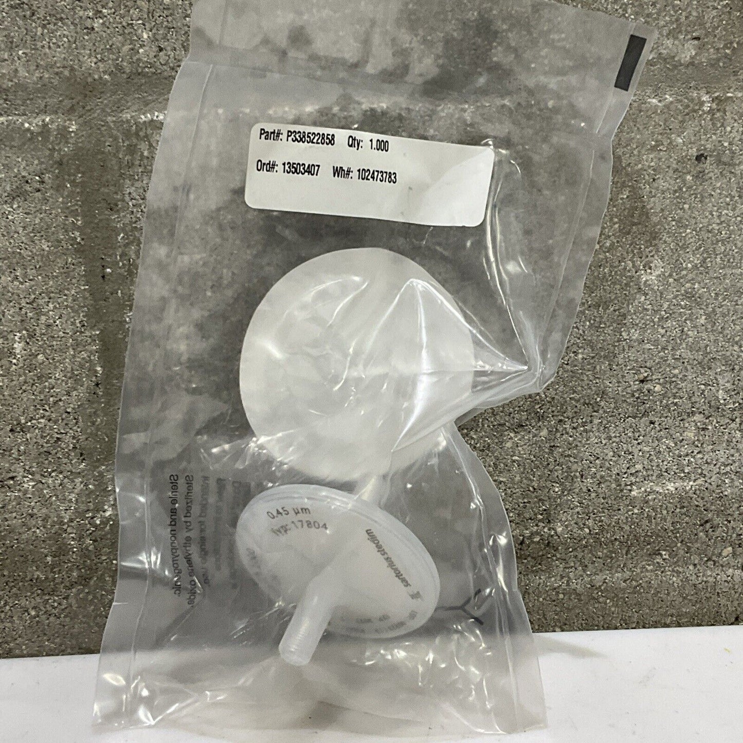 SARTORIUS STEDIM P338522858 MIDISART 2000 INLINE FILTER 17804 1/8 IN .45 C2H