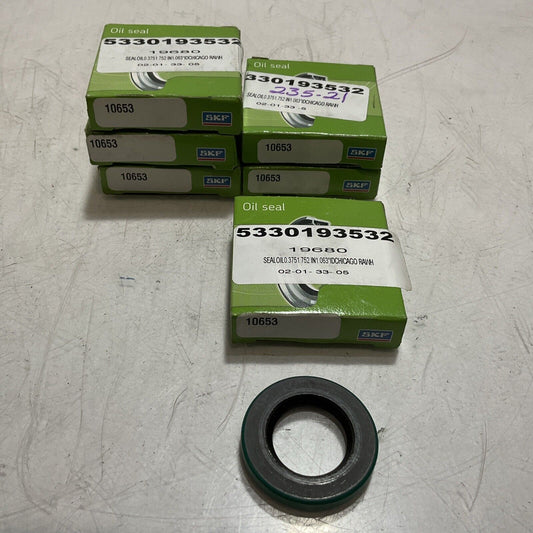 SKF  10653  RADIAL SHAFT  OIL  SEAL  LOT OF 6  U3S