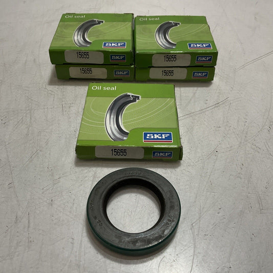 SKF  15655  RADIAL  SHAFT  SEALS  OIL  SEAL  LOT OF 5  U3S