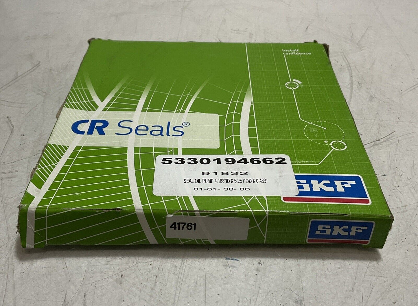 SKF  41761  RADIAL SHAFT  OIL  SEAL  LOT OF 2  U3S