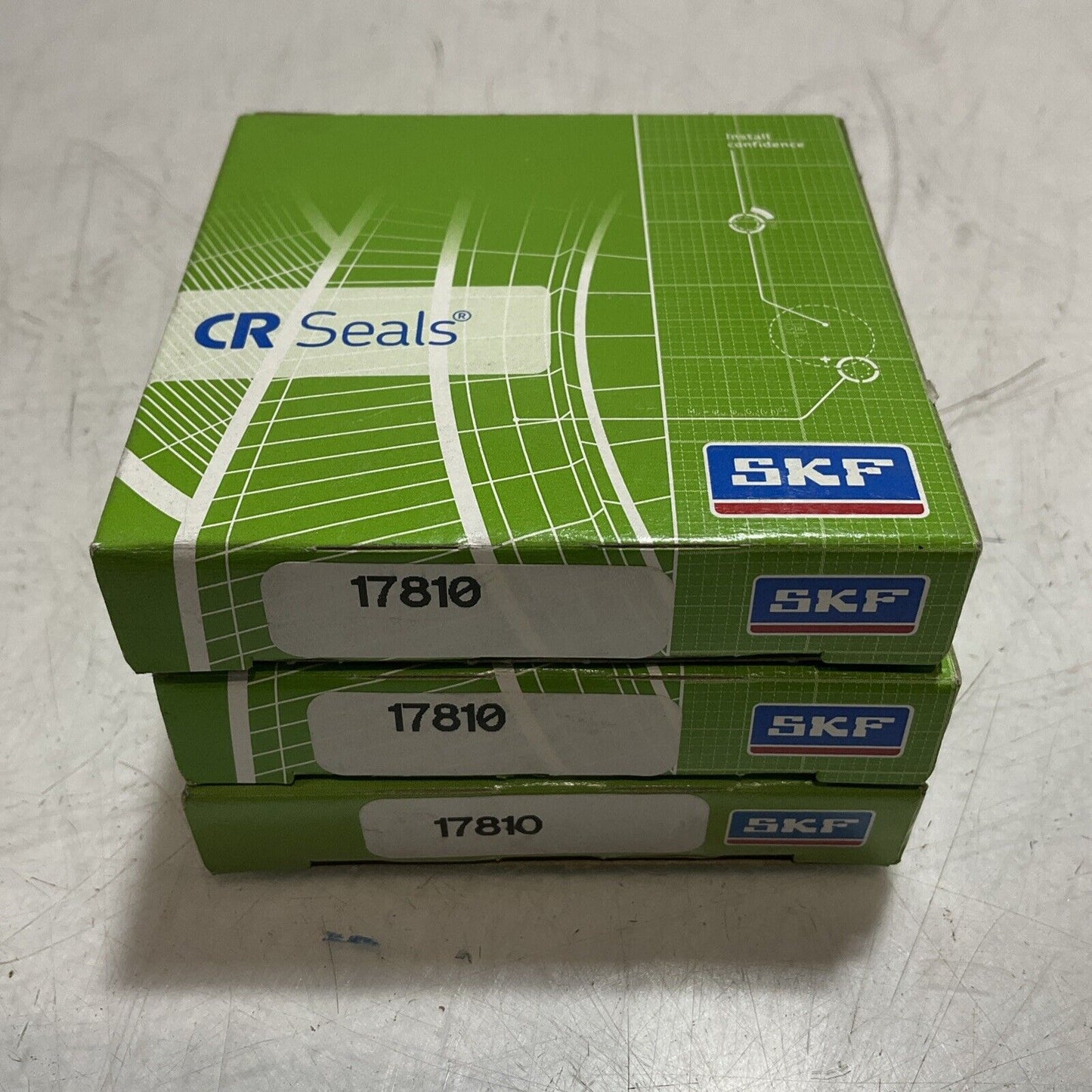 SKF  17810  RADIAL  SHAFT OIL  SEAL  LOT OF 3  U3S