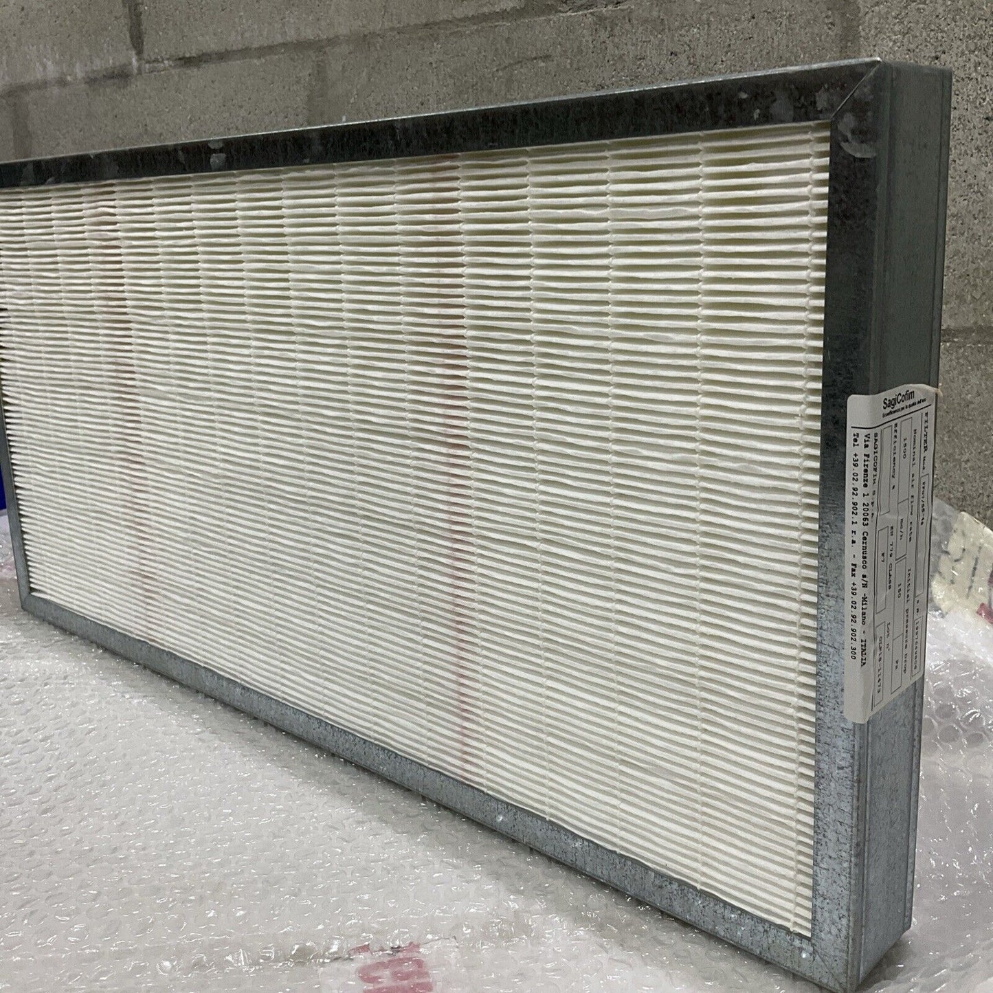 SAGICOFIM PFO7/55-48 INDUSTRIAL PLEATED HEPA FILTER 24 X 1 2 X 2 1500 MC/H C2H